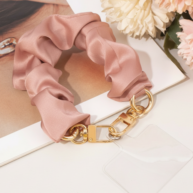 비즈스트랩 진주스트랩 손목스트랩 도난방지 휴대폰스트랩 해외여행, 1개, 다크핑크곱창