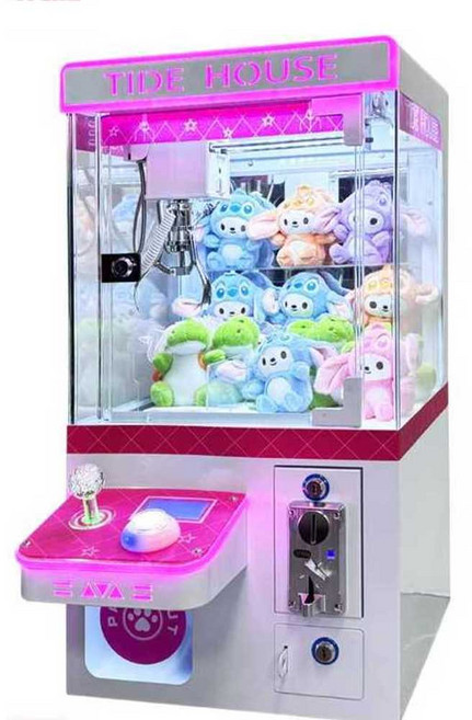 미니 인형뽑기 기계 업소용 장난감 인형 캔디 크레인 문방구, 핑크, 1개