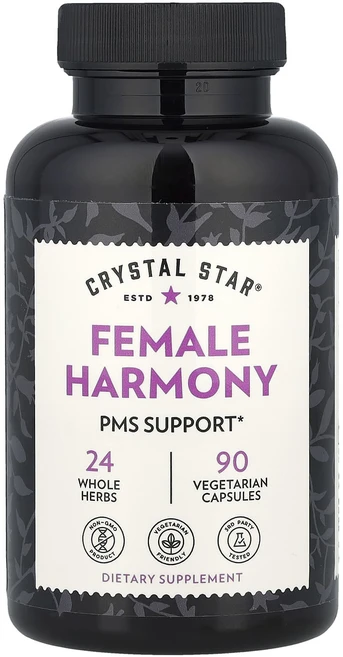 크리스탈스타 우먼스 하모니 PMS 써포트 90 베지캡슐, 90정, 6개 - 쿠팡