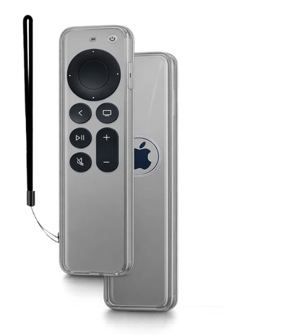 애플TV 4K 2세대 3세대 리모컨 호환 풀커버 투명 케이스, 1개, 그레이