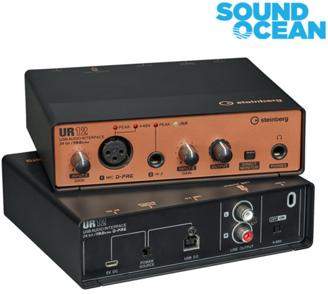 스테인버그 USB 오디오 인터페이스, UR12B, 혼합색상