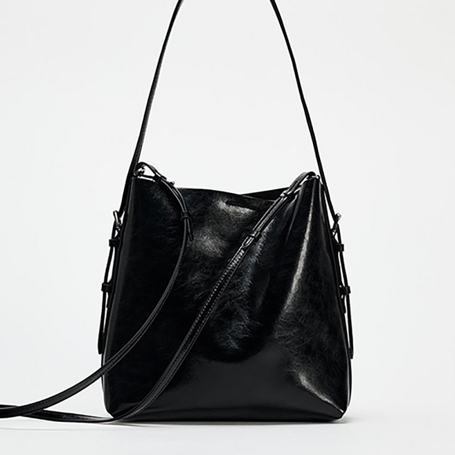 딥파워 자라 여성가방 미니 버킷백 블랙 브라운