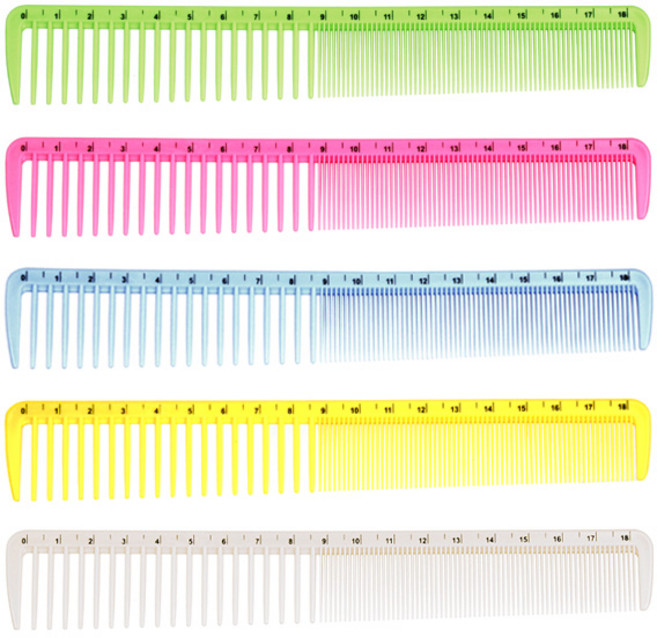 머리앤 pro-20 컬러 눈금 커트 빗 / 학원용 커트 빗, 2개, 아이보리