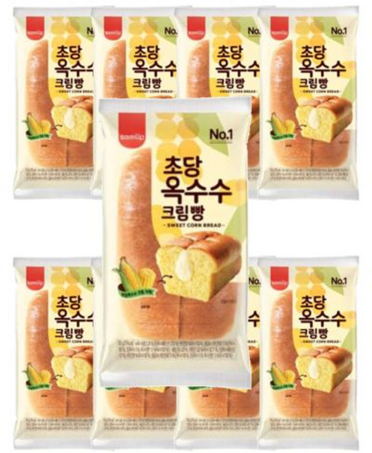 삼립 초당 옥수수 크림빵, 9개, 100g