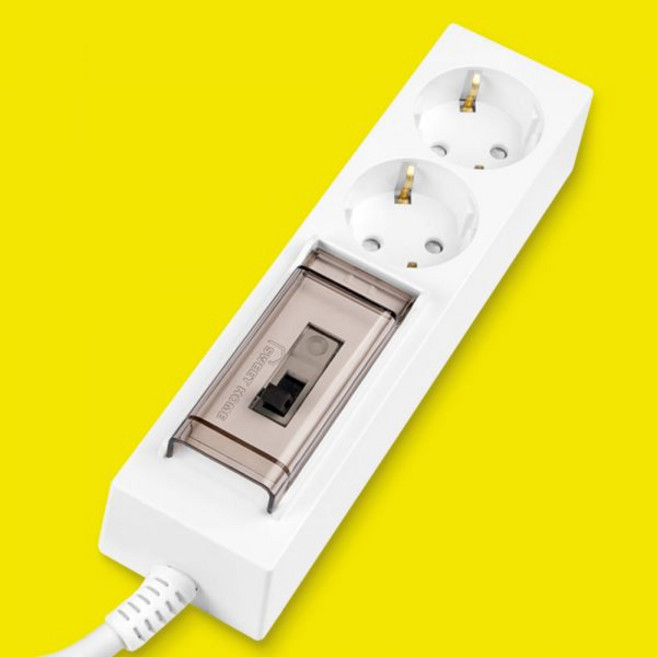 스윗홈 고용량 멀티탭 국산 안전 접지 건조기 대용량 에어컨 전용 2구 7m, 고용량 1구 연장선 [ 원형 ], [ 화이트 ] [ 7m ]