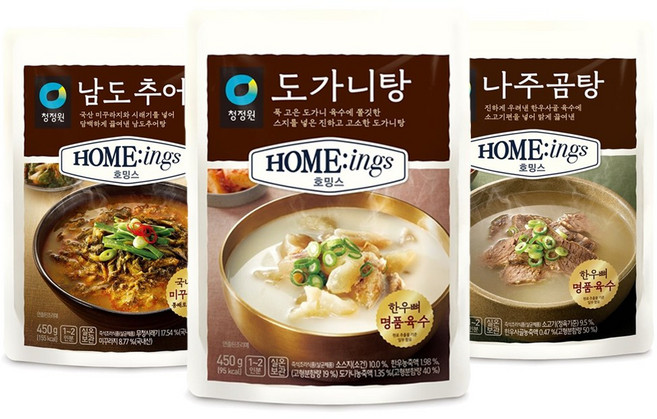 청정원 추어탕2개+나주곰탕2개+도가니탕2개 총6개, 450g