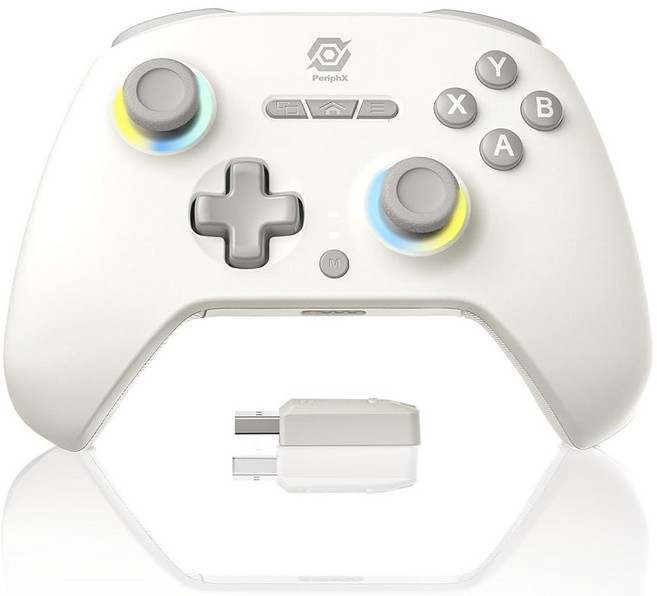 1000Hz 폴링 속도 스위쳐블 홀 및 촉각 트리거 조이스틱 터보 매크로 RGB 조명 2.4G 블루투스 유선 Windows PC/스위치/스팀 덱/안드로이드/iOS와