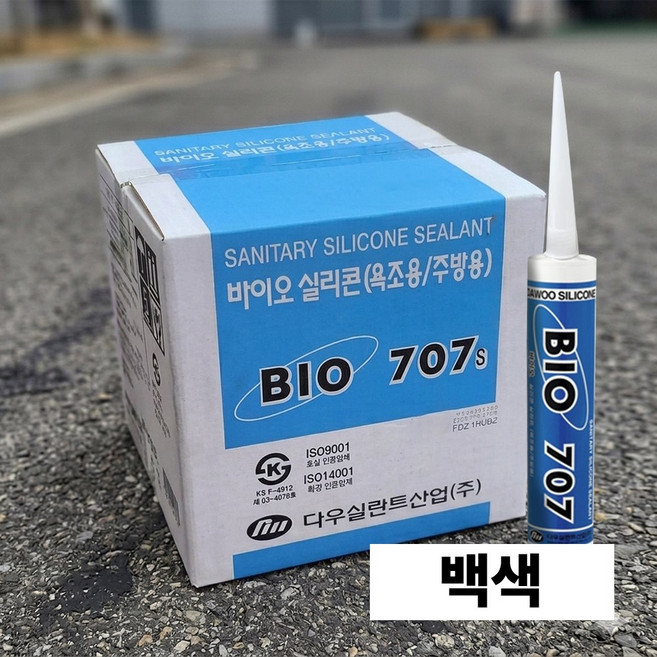 바이오707S(25EA) 백색 박스단위 곰팡이방지 욕실용실리콘, 25개