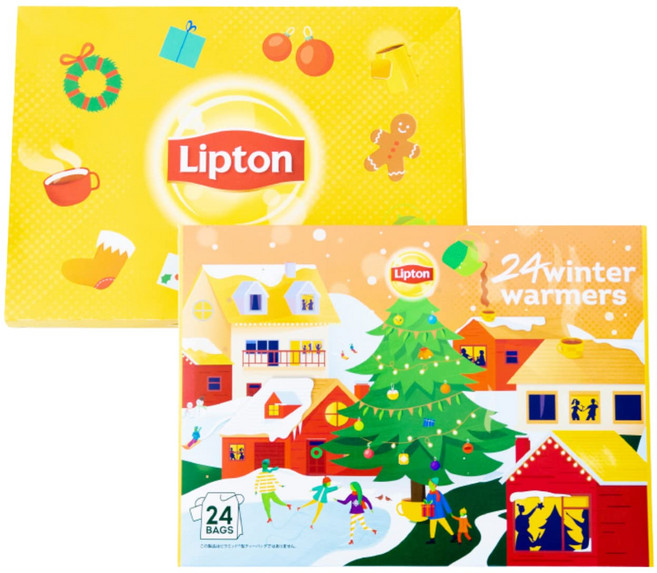 24 advent calendar 2022 립톤 어드벤트 캘린더 홍차 허브 티 가방 크리스마스, 1