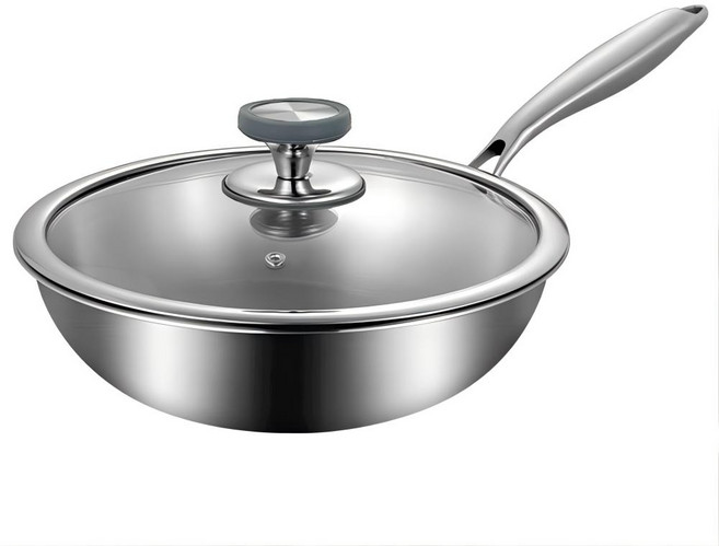 CookBuddy 궁중팬 인덕션 가스레인지 겸용 5중 316 스테인리스 중식 웍, 1개, 30cm