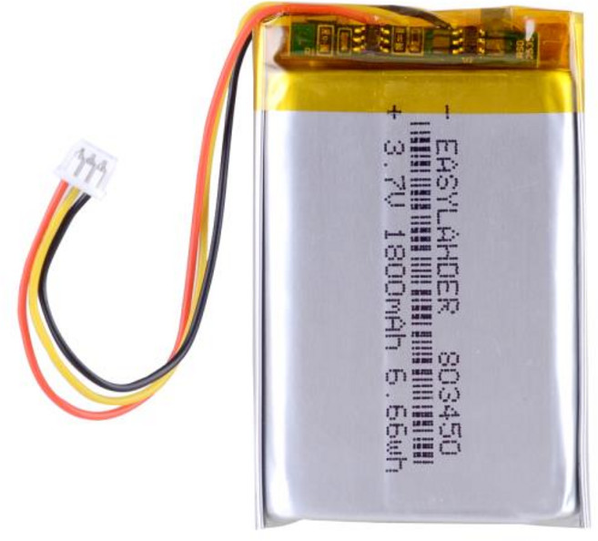 3.7V 1800mAh 803450 MP3 DVD 패드 카메라 GPS Corsair Void Pro용 JST 1.25mm 3핀 리튬 폴리머 LiPo 충전, 02 803450  1800mAh, 1개