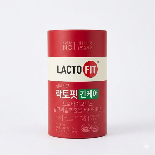 [최신제조] 정품 락토핏 간케어 종근당건강 60포, 120g, 1개
