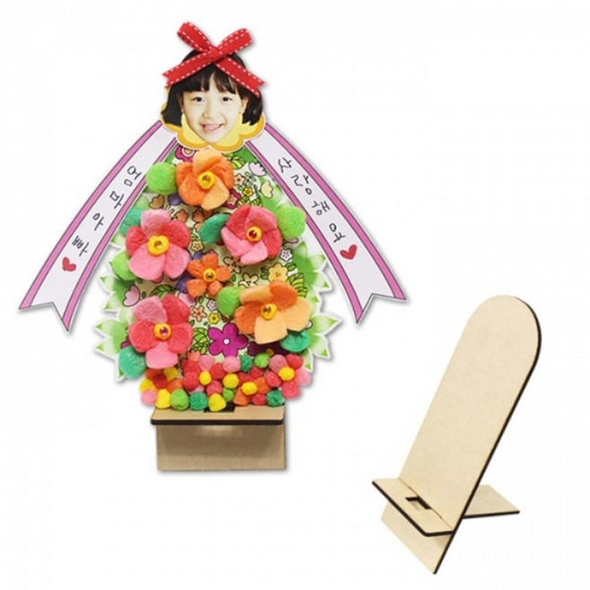 이지콘 미니 화환 만들기 미니 꽃다발 미술 학습 교구, 1개, 1인용