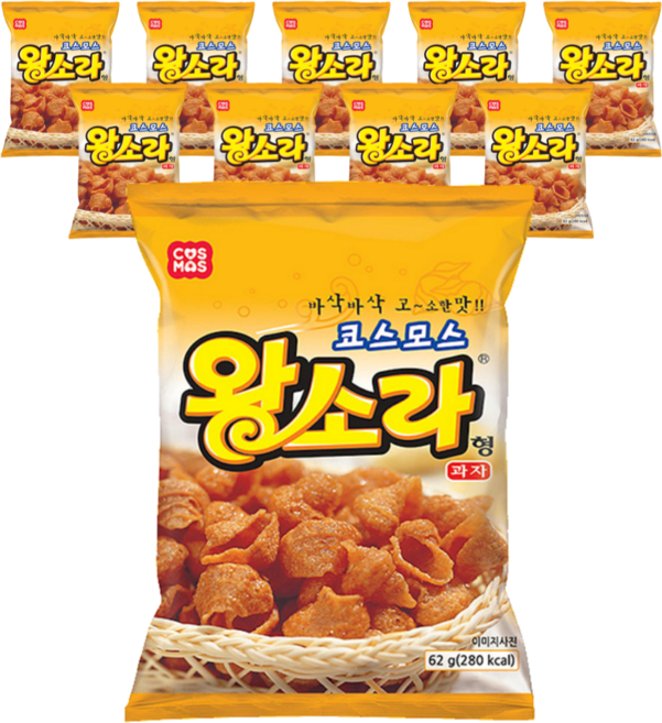 코스모스제과 왕소라형과자, 62g, 10개
