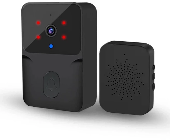 미니 와이파이 비디오 초인종 무선 전화 양방향 인터콤 시스템 IR 야간 투시경 스마트 홈 모니터 보안 도어, 01 XL, 01 Black