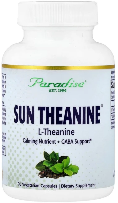 Paradise Herbs 썬 테아닌 200mg 베지 캡슐 90정, 1개 - 쿠팡