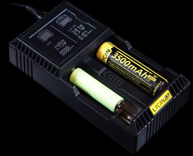 라이칸 올인원 ㅊ (18650 리튬이온 AA AAA 26650 Ni-MH), L2 충전기 2구