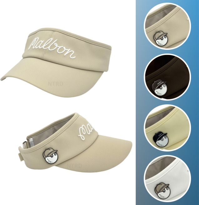 말본 골프 모자 여성 볼마커 바이저, 1개, 01.베이지