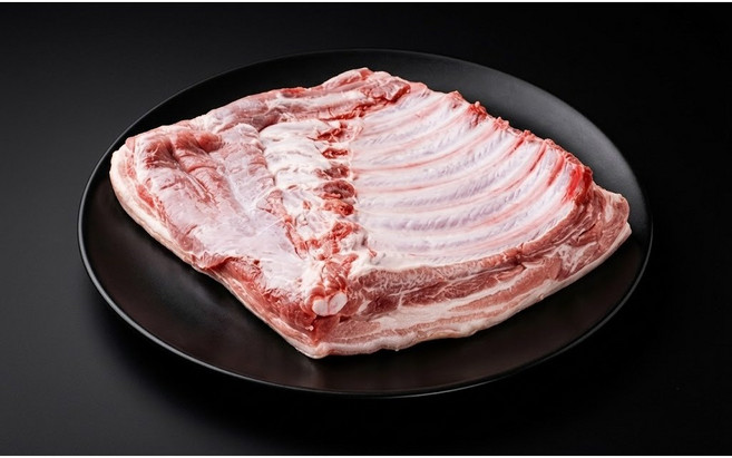 (한마음 미트) 미박 (껍질있는) 뼈삼겹살 통삼겹살 수육용 구이용 보쌈용 2KG 5KG (냉동), 1개