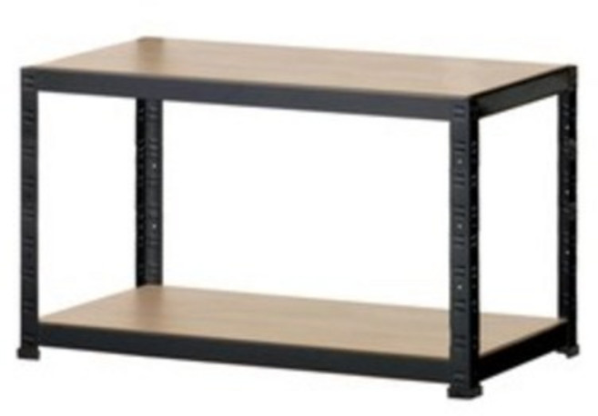 슈랙엣홈 무볼트 조립식앵글선반 2단 블랙 화이트 스탠드선반, 선반 2단 높이600 블랙/800x400 (WxD)