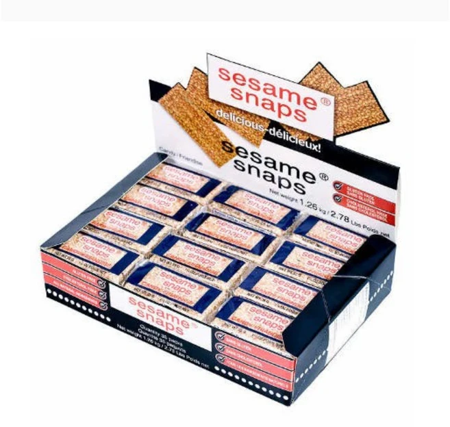 Sesame Snaps 건강한과자 참깨 스낵 강정 스틱 스냅 고소한 건강한 과자 36개입 캐나다 내수용 직배송, 1.26kg, 1박스 - 쿠팡