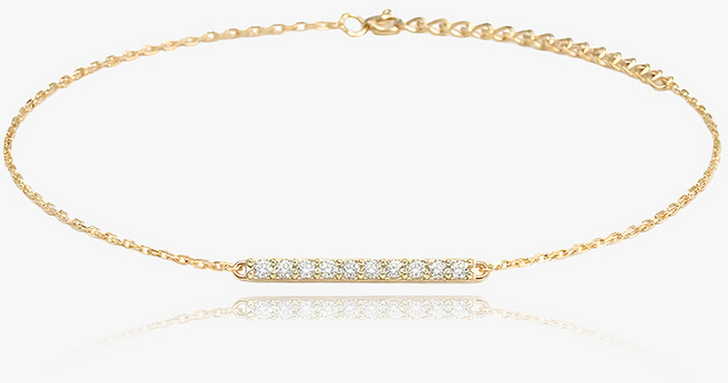 엘렌쥬얼리 925실버 큐빅 스틱 바 팔찌