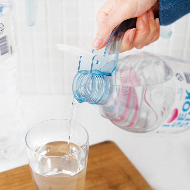 자취필수템 생수병 페트병 생수 손잡이 이지캐치, 블루,투명, 3개, [블루2+투명1EA]