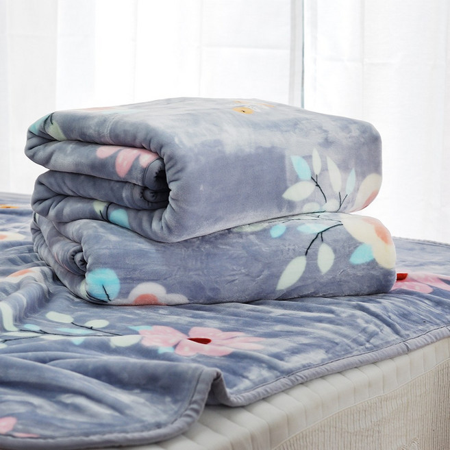 프라우모드 양면 싱글 밍크담요 극세사 담요 캠핑 차박 겨울이불 두꺼운 담요