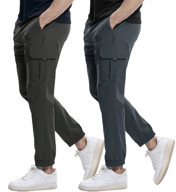 <스타일랑> (1+1) 남성 카고 조거 밴딩 바지 / ~4XL 빅사이즈 까지 매력만점 작업복 배달 운동복 멀티 조거 팬츠