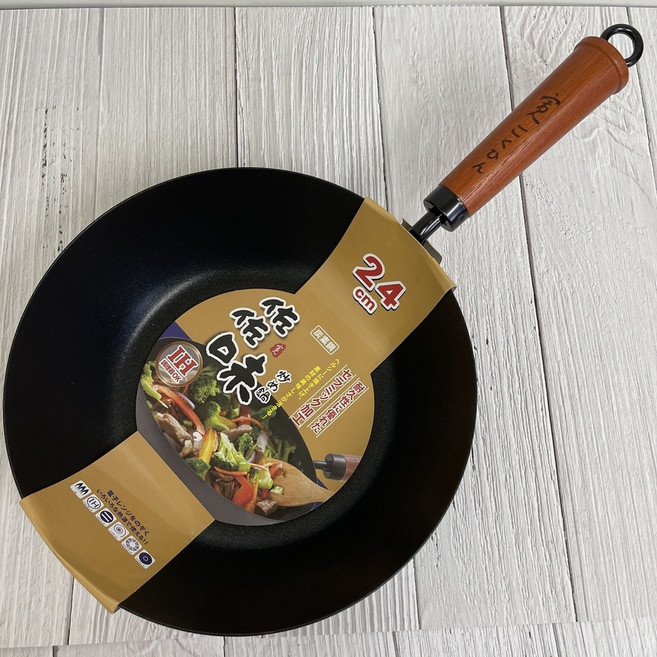 台灣製 佐佐味 碳鋼炒鍋 24cm 不沾炒鍋, 1個
