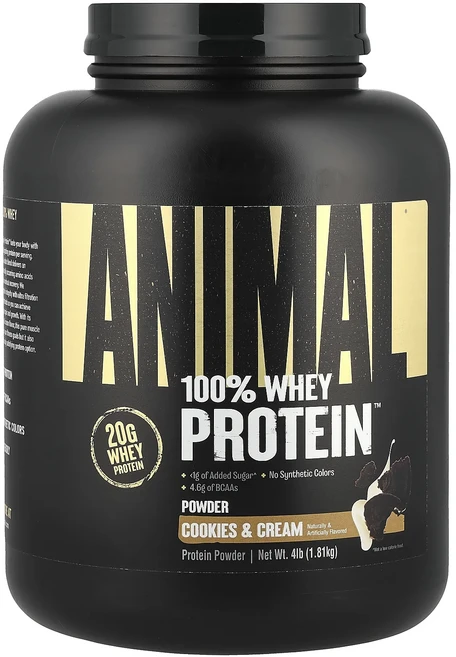 몸관리하세요 겨울입니다 Animal 100% Whey Protein™ 파우더 쿠키 앤 크림 1.81kg(4lb) 특별관리진행, Animal100WheyProtein파우더쿠키앤크림18, 1.81kg, 1 - 쿠팡