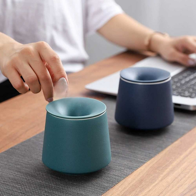 휴대용 재떨이 자동차 가정용 아이코스 재털이 미니, 재떨이 시안, 1개, 재떨이 시안