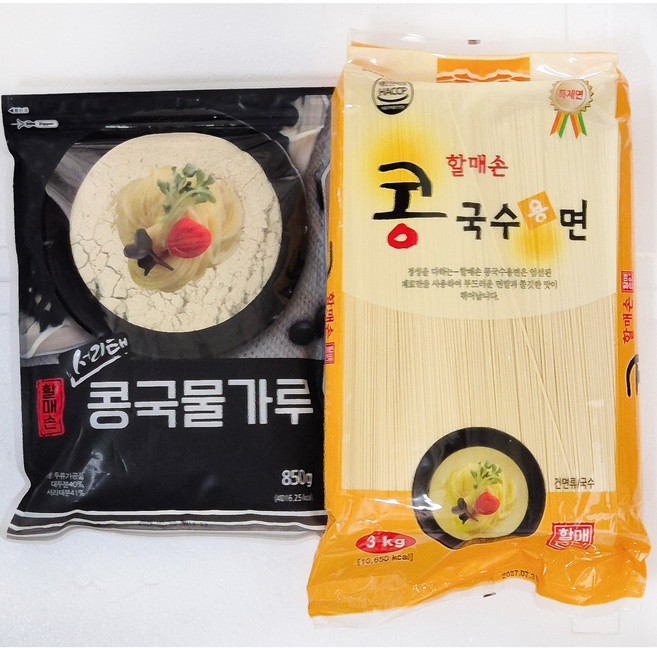 할매손 콩국수용면3kg+콩국물가루850g 여름, 3kg, 1세트