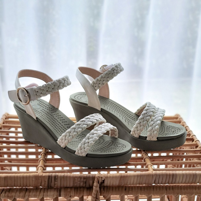 가이아슈 여성용 여름 웨지힐 샌들 7cm