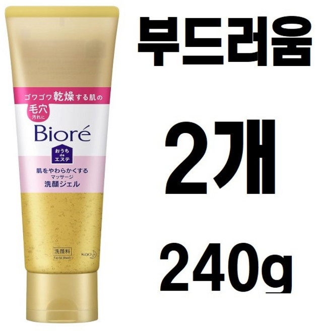 비오레 에스테 모공 세안 젤 (부드러움), 2개, 240g