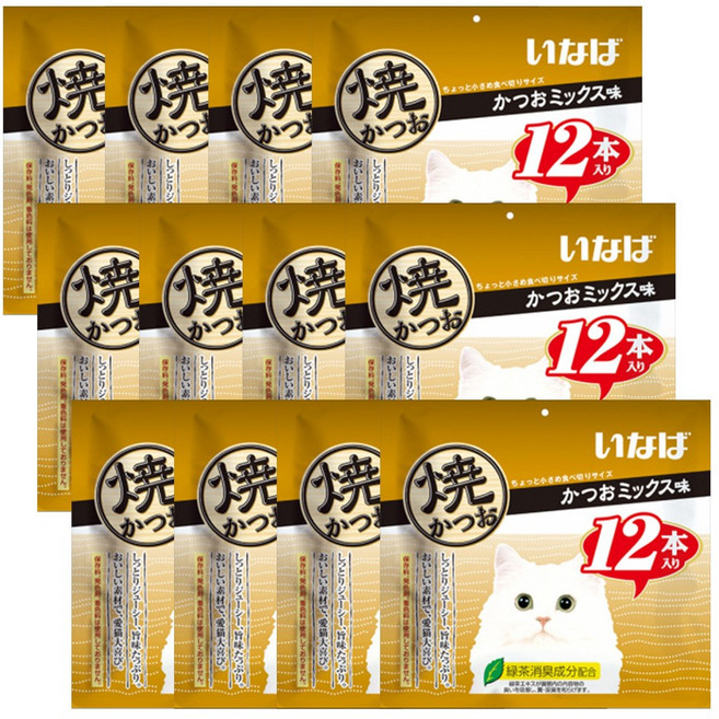 이나바 챠오 구운가다랑어 야끼가츠오 20g 12P 가다랑어믹스 12개입 칭찬보상, 12개