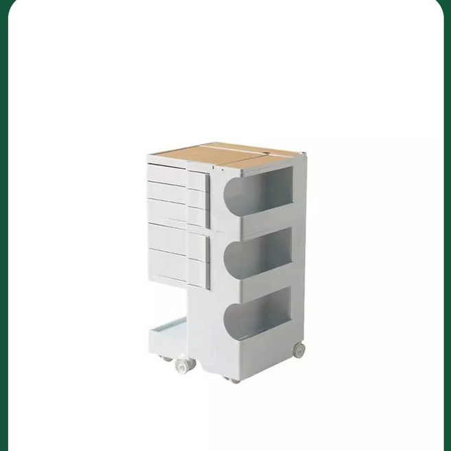 보비트롤리 파스텔톤 이동식 화장품 보관함 수납 정리함 수납함, W. 맞춤형 목재 표면은 추가 30위안이 필요, A., 1개