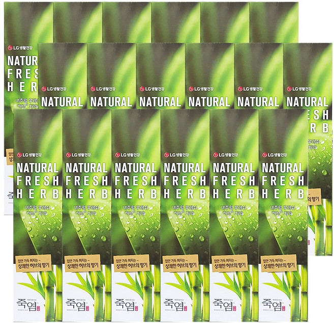 죽염 네츄럴 프레쉬 허브 치약, 160g, 18개