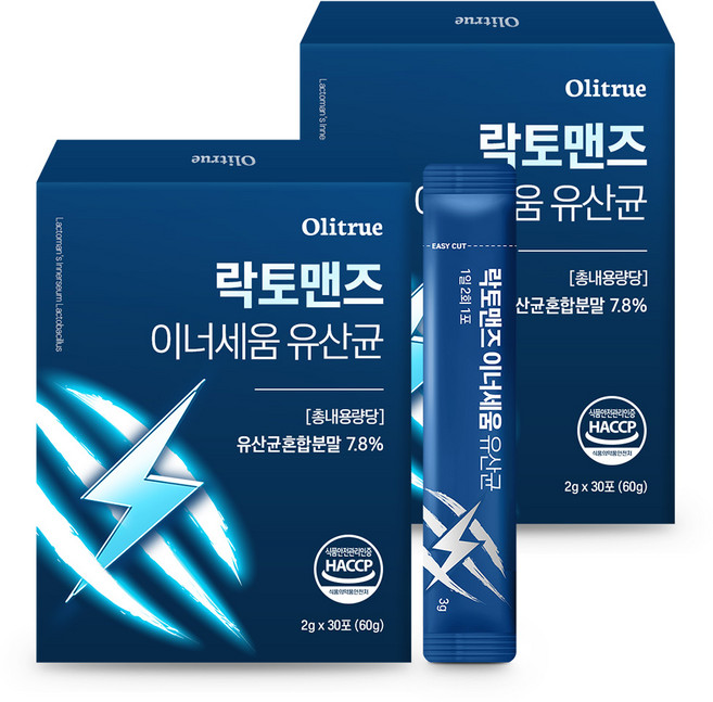 락토맨즈 이너세움 전립선 유산균 30포 60g, 2박스, 30회분