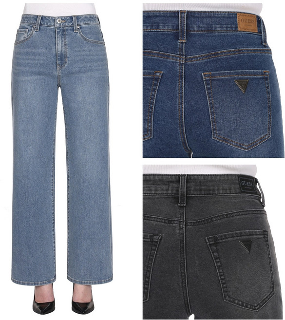 2026 NEW 게스 여성 와이드핏 청바지 여자 봄 데님 팬츠