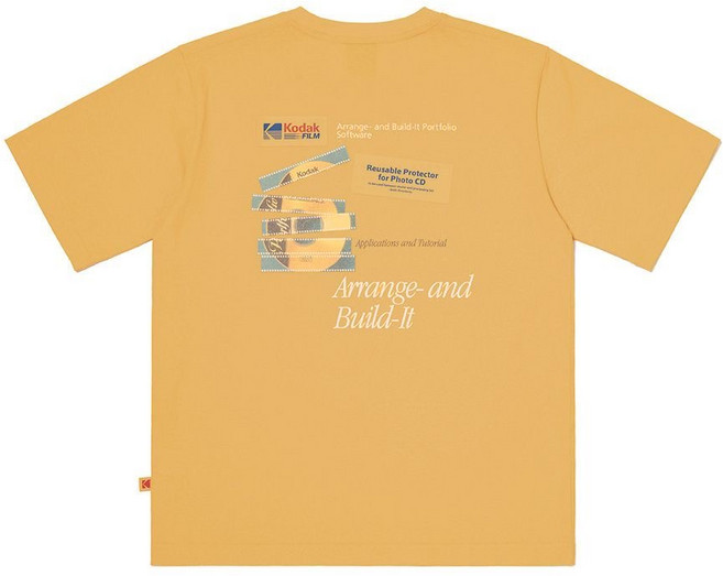 코닥 Arrange & Build-It 레트로 포토CD 순면 티셔츠