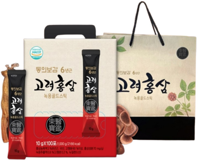 홍삼 녹용 골드 스틱 200포, 2개, 1kg