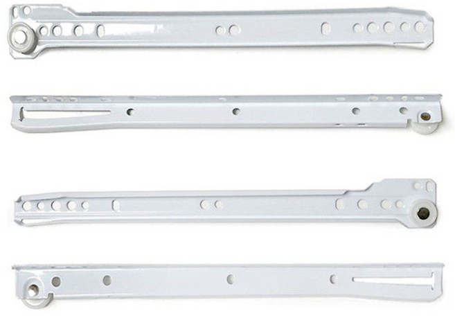 철레일 2단 서랍레일 백색 4개 1조 서랍1개 간편교체, 300mm, 1조(서랍1개), 1개