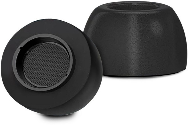 더조은셀러 메모리폼 이어팁 2P 갤럭시 버즈4프로 버즈3프로 호환, 블랙-M, 1세트, 갤럭시버즈4프로/3프로