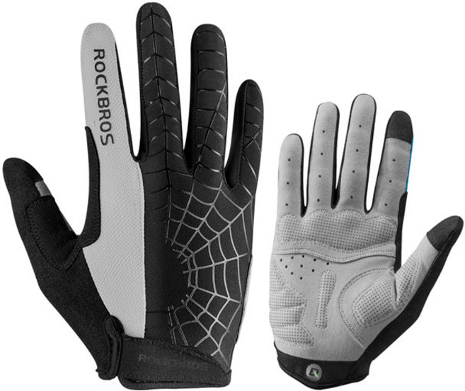 락브로스 스파이더 자전거 장갑 S109-1, 그레이, 1개