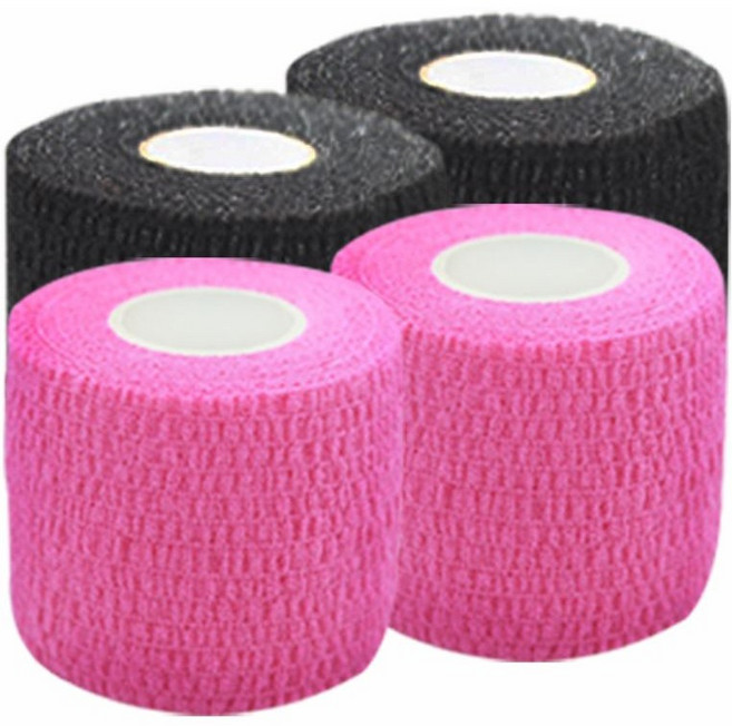 파라오스포츠 라텍스프리 저자극 뮬러 볼링 리프팅테이프, 블랙x핑크, 4개