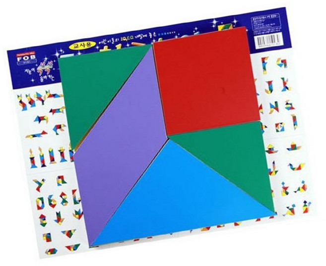 자석 칠교놀이 칠교퍼즐 30CM X 30CM 교사용 칠교교구 칠교판, 1개