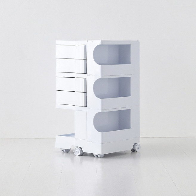 마켓비 빙그리 회전서랍 트롤리 4단, 스카이블루 1968.7120