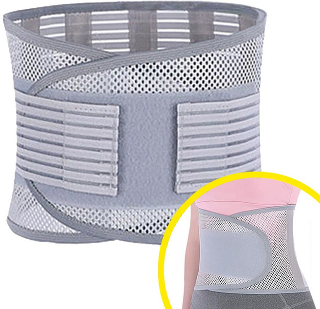 우디우디 남녀공용 4단 초경량 허리보호대 허리교정 메쉬, 1개