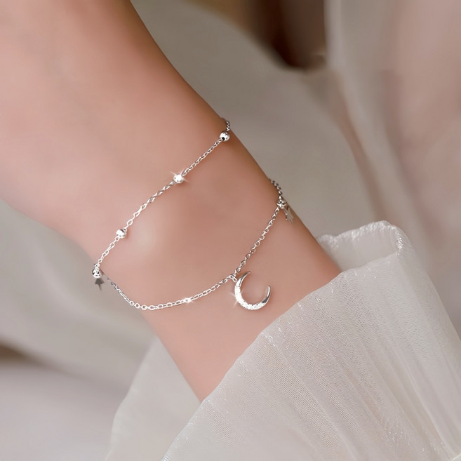 COCOYOU 여성 14K 도금 심플 달 팔찌 RLA-66